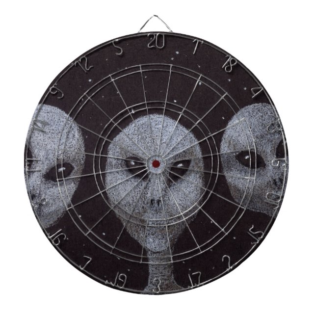 Alien Greys Dart Board (Front)