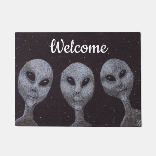 Alien Greys Doormat
