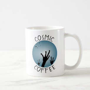 Alien Hands Sci Fi Black Blue ET Art Cosmic Coffee Coffee Mug