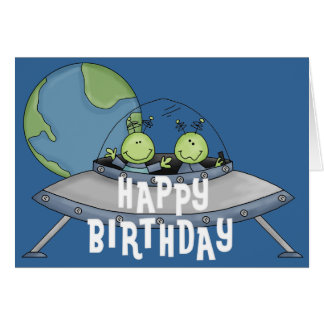 Alien Birthday Greeting Cards | Zazzle