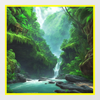 Alien Haven: Lush Wonders and Exotic Beasts Window Cling