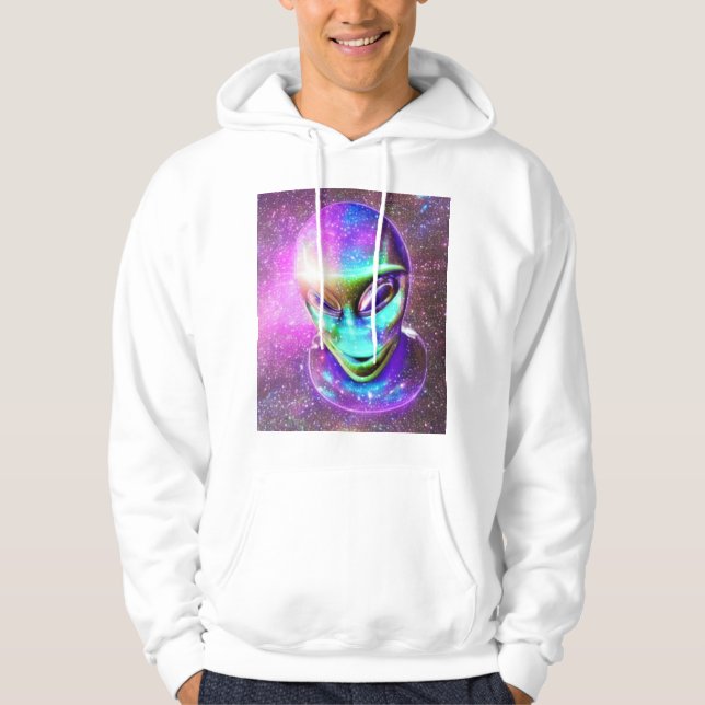 Alien Head 3D Like Hoodie (Front)