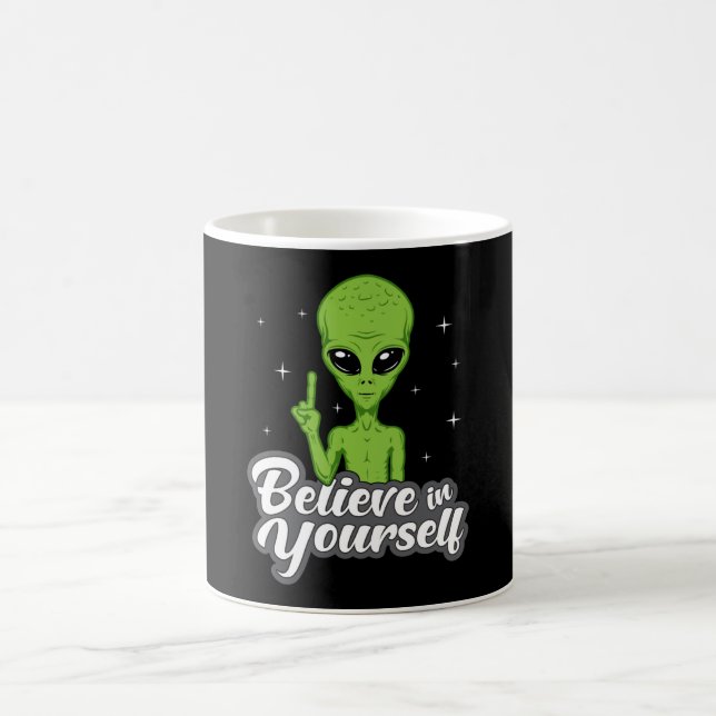 Alien Head Area 51 Ufo Aliens Space Funny Gift Coffee Mug (Center)
