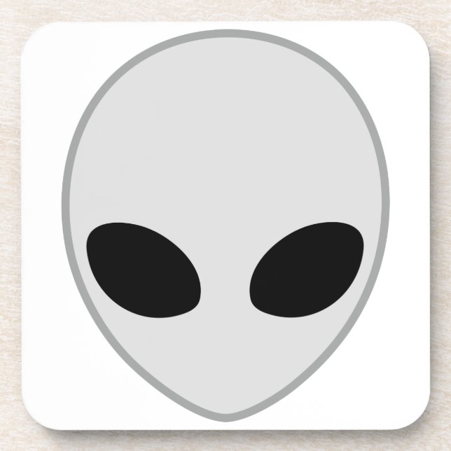 Alien Head Beverage Coaster (Front)