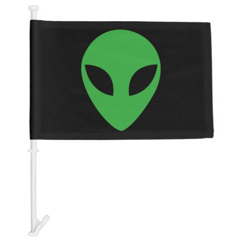 Alien Head Car Flag
