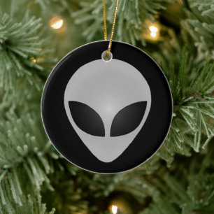 Alien Head Ceramic Ornament