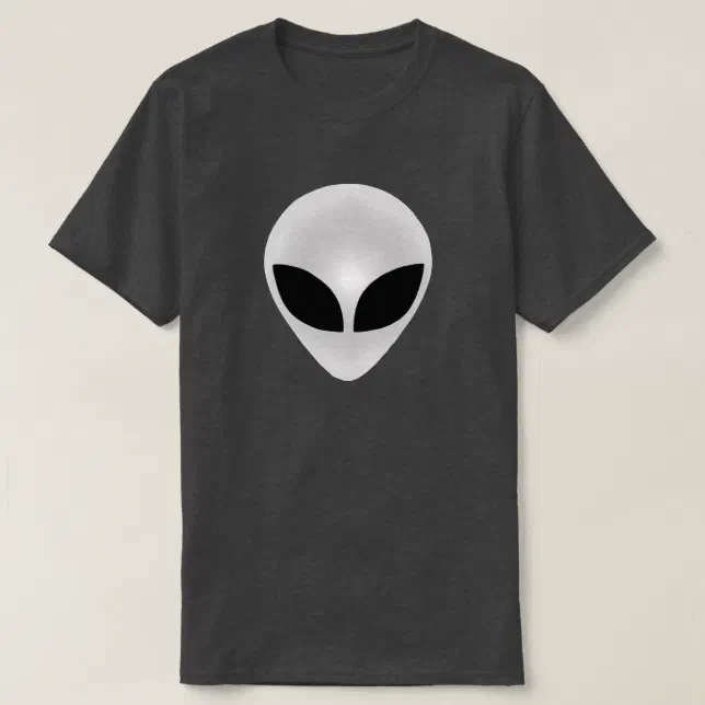 Alien Head Dark T-Shirt | Zazzle