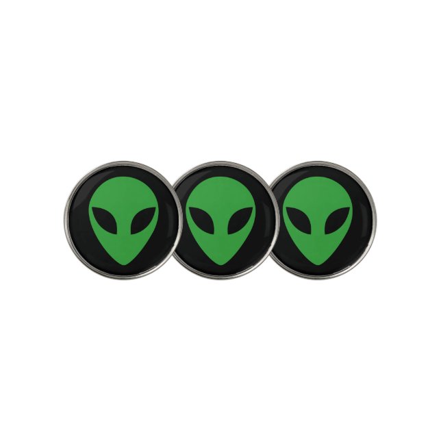 Alien Head Golf Ball Marker (3 Up)