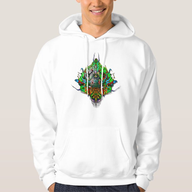 Alien Head - green Hoodie (Front)