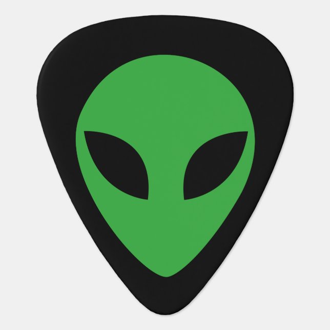 Alien Head Guitar Pick (Front)