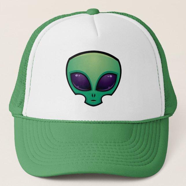 Alien Head Icon Trucker Hat (Front)