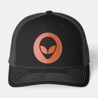 Alien Head Leather Patch Hat