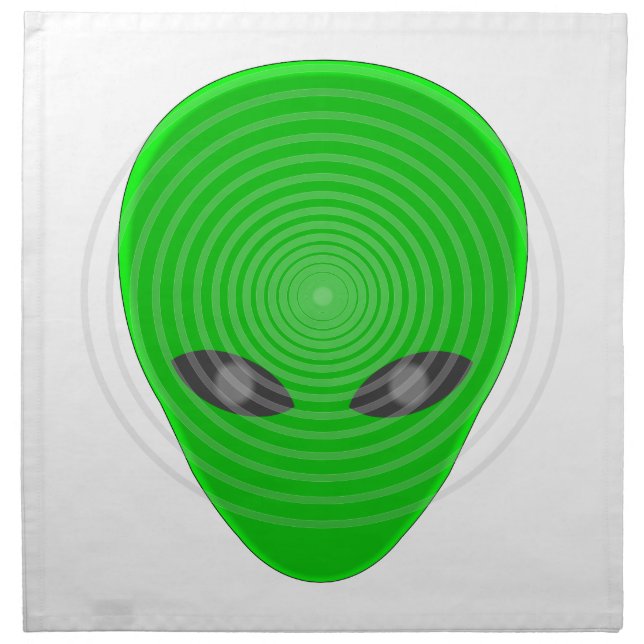 Alien Head Mind Control Cloth Napkin (Front)