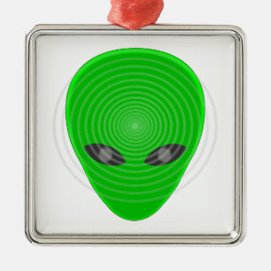 Alien Head Mind Control Metal Ornament