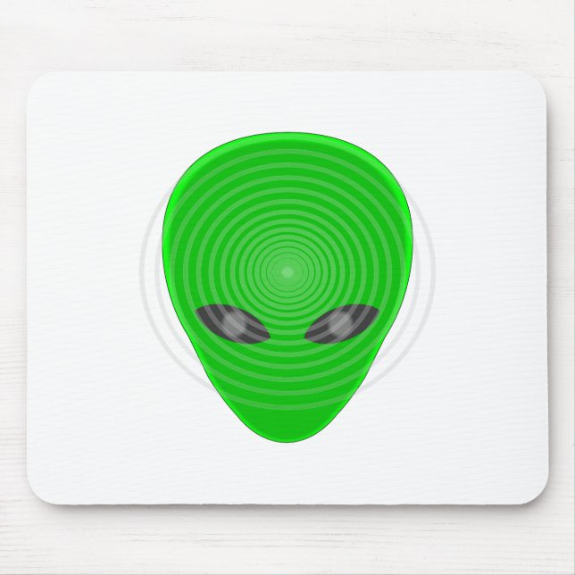 Alien Head Mind Control Mouse Pad (Front)