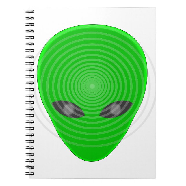Alien Head Mind Control Notebook (Front)