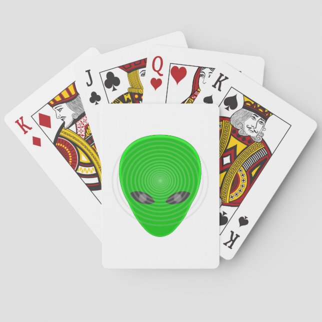 Alien Head Mind Control Poker Cards (Back)
