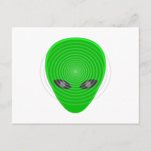 Alien Head Mind Control Postcard