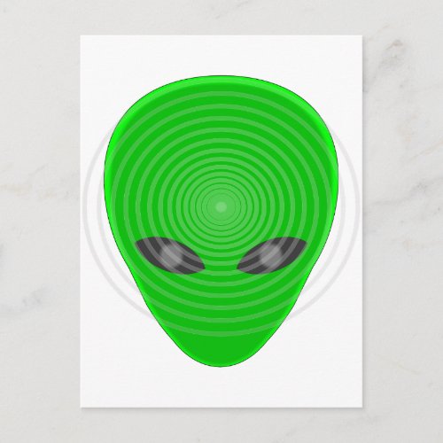 Alien Head Mind Control Postcard