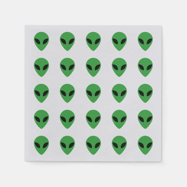 Alien Head Napkins (Front)