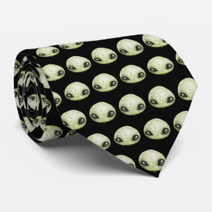 Alien Head Neck Tie