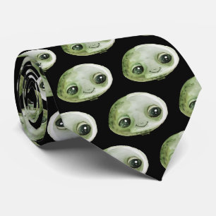 Alien Head Neck Tie