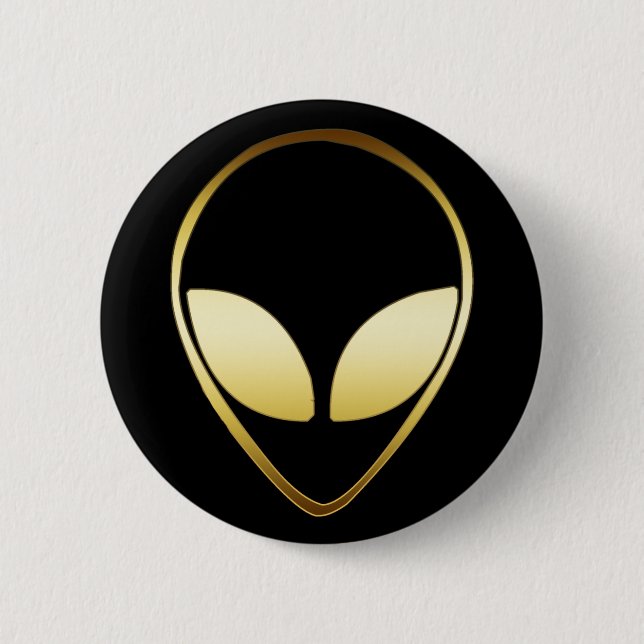 ALIEN HEAD PINBACK BUTTON (Front)