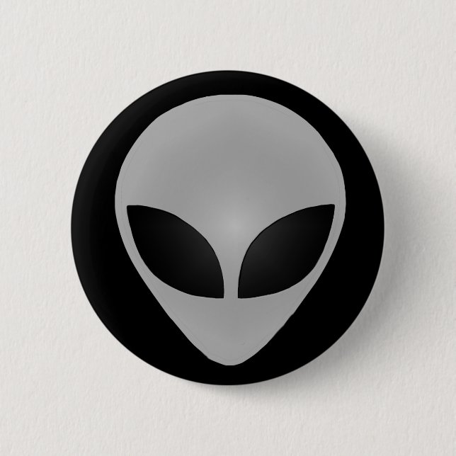 Alien Head Pinback Button (Front)