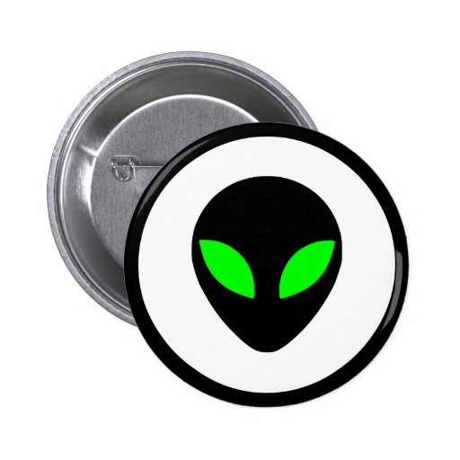 Alien Head Pinback Button | Zazzle