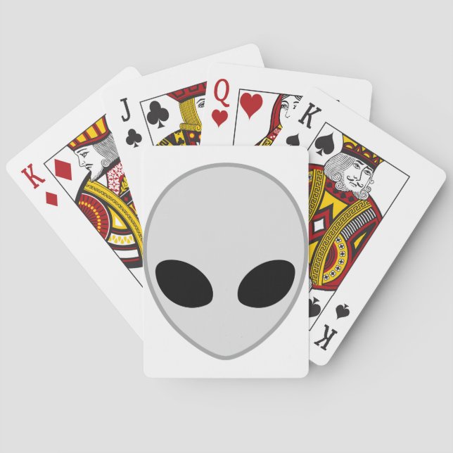 Alien Head Poker Cards (Back)