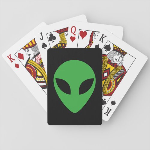 Alien Head Poker Cards