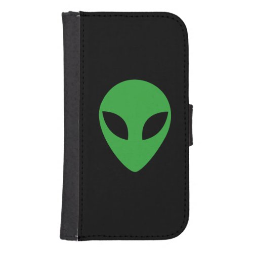 Alien Head Galaxy S4 Wallet Case