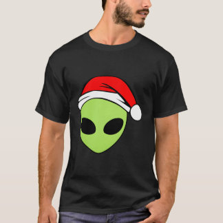 Alien Head Santa Hat Funny Alien Believe Ufo For C T-Shirt