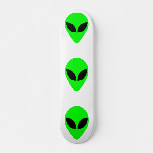 Alien Head Skateboard Deck