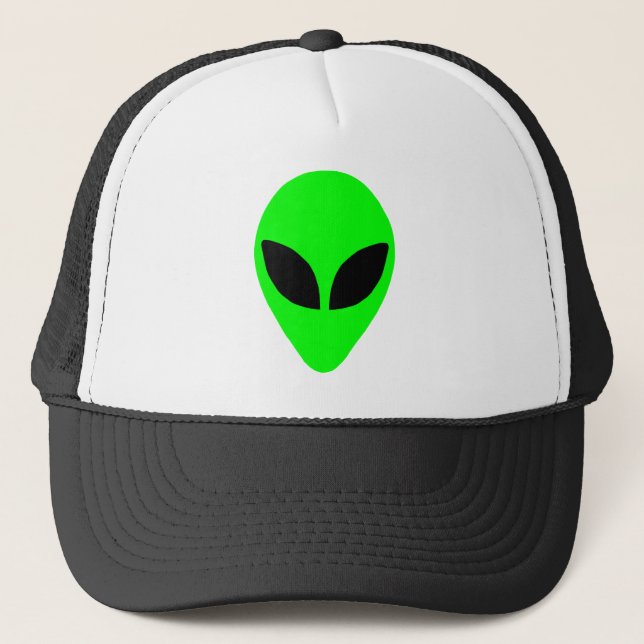 Alien Head Trucker Hat (Front)