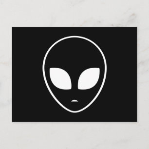 Alien Head Ufo Aliens Space Area 51 Funny Gift Postcard