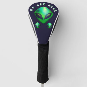 Alien Heads "We Are Here"  Golf Head Cover