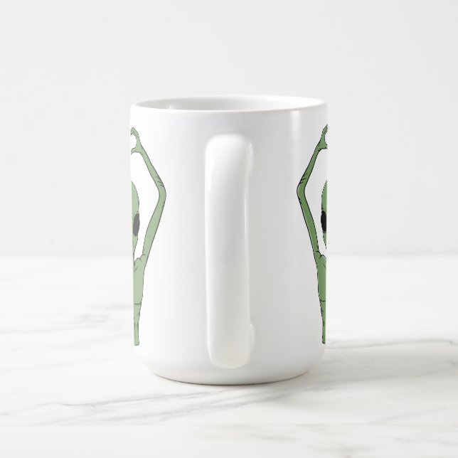 Alien Heart Pose Coffee Mug (Handle)