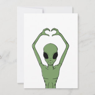Alien Heart Pose Invitation