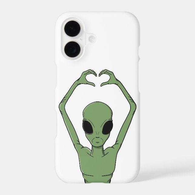 Alien Heart Pose iPhone Case (Back)