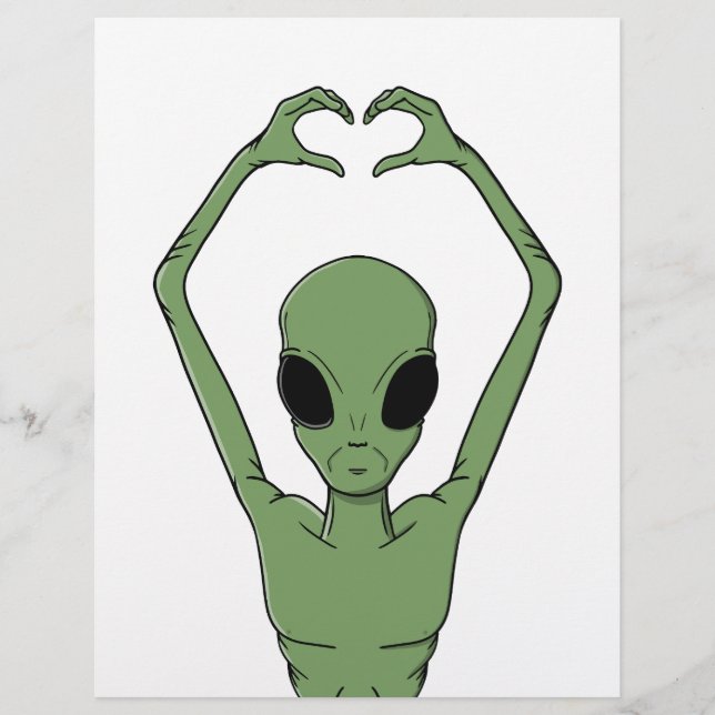 Alien Heart Pose Letterhead (Front)
