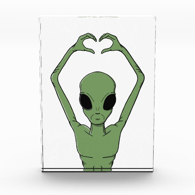 Alien Heart Pose Photo Block (Front)