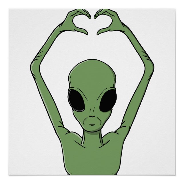 Alien Heart Pose Poster (Front)