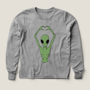 Alien Heart Pose Tri-Blend Shirts
