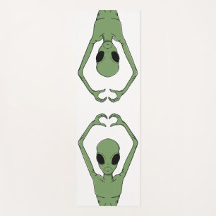 Alien Heart Pose Yoga Mat