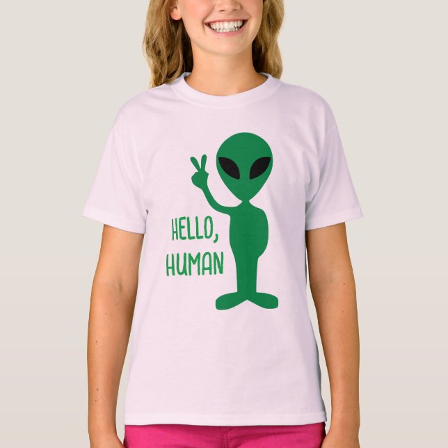  Alien - Hello Human T-Shirt (Front)