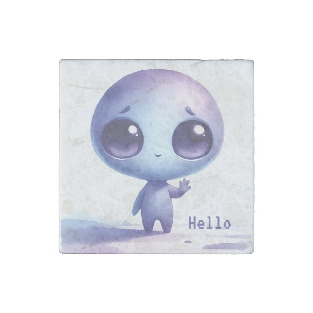 Alien – Hello   Stone Magnet (Front)
