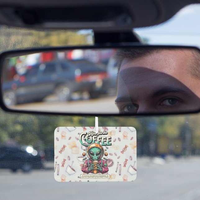 Alien Here for the Coffee Air Freshener (Creator Uploaded)