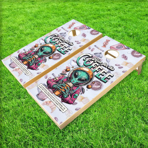 Alien Here for the Coffee Cornhole Set