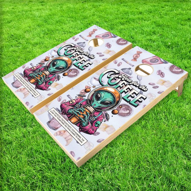 Alien Here for the Coffee Cornhole Set (Creator Uploaded)